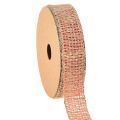 Floristik24 Decorative ribbon jute ribbon for decorating natural red 25mm 10m