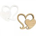 Floristik24 Double heart wood, scatter decoration wedding hearts W3cm 72 pcs