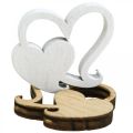 Floristik24 Double heart wood, scatter decoration wedding hearts W3cm 72 pcs