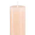 Floristik24 Solid coloured candles table candles apricot 34x240mm 4 pcs