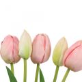 Floristik24 Artificial flowers tulip pink, spring flower 48cm bunch of 5
