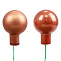 Floristik24 Mini Christmas balls on wire glass red orange 2.5cm 140pcs