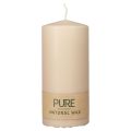 Floristik24 PURE pillar candle beige Wenzel candles 130/60mm