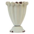 Floristik24 Cup vase metal decoration cup cream brown Ø9cm H13cm