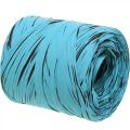 Floristik24 Decorative ribbon made of plastic, raffia, multicolor gift ribbon blue-brown L200m