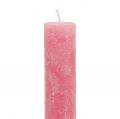 Floristik24 Candles colored through pink 34mm x 300mm 4pcs