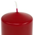 Floristik24 Pillar candles H70mm Ø50mm candles old red 12pcs