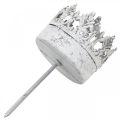 Floristik24 Tea light holder metal to plug in, candle holder crown Ø5.5cm