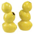 Floristik24 Lemon vase flower vase yellow summer decoration ceramic H20cm