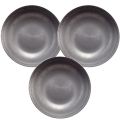 Floristik24 Stylish matte grey bowl 3 pieces - 37 cm - textured surface, versatile for decorations