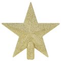 Floristik24 Glittering golden tree topper 19cm Ø – shatterproof and sparkling, ideal for festive Christmas trees