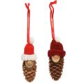 Floristik24 Christmas tree decoration gnome cone gnome red 9cm 12pcs