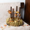 Floristik24 Decorative mushrooms on stick, brown, 5.5 cm, 6 pieces - Autumnal garden and living room decoration