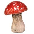 Floristik24 Charming ceramic toadstool decorations in a set of 3 – red with white dots, 8.6 cm – ideal garden decoration