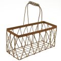 Floristik24 Wire basket metal basket rust look 28x13.5x14cm 2pcs