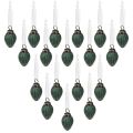 Floristik24 Glass cones for hanging Christmas decoration glass green matt Ø10cm 18pcs in glass