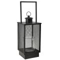 Floristik24 Large metal lantern with wire windows in antique grey – 19x36x60 cm – decorative lantern with carrying handle