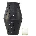 Floristik24 Hanging lantern made of metal in anthracite with stars – Ø18.5 cm, height 50 cm – Elegant outdoor and indoor lighting