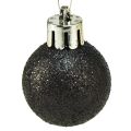 Floristik24 Mini tree balls black shatterproof plastic Ø3cm 14pcs
