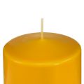 Floristik24 PURE Pillar Candle Yellow Honey Wenzel Candles 90×70mm