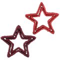 Floristik24 Star to stand Christmas decoration jute red 13/18cm 4pcs