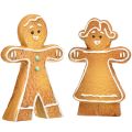 Floristik24 Christmas decoration gingerbread man and woman ceramic 16cm 2pcs