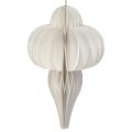 Floristik24 Christmas ball paper honeycomb decoration onion white FSC Ø12cm