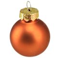 Floristik24 Christmas balls orange mini glass balls Ø2.5cm 22pcs