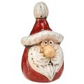 Floristik24 Cute ceramic Santa Claus figure, red and white, 10 cm - set of 4, perfect Christmas decoration