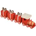 Floristik24 Wooden train with gift boxes, red and white, set of 2, 18 x 3 x 4.5 cm - Christmas decoration